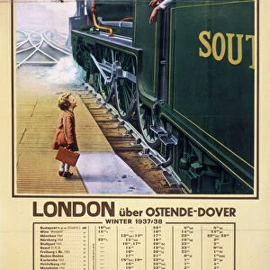 London via Ostende / Dover, German SR poster, 1937