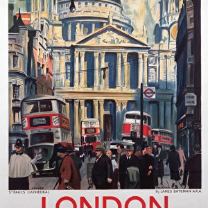 London - St Pauls Cathedral, LNER poster, 1939