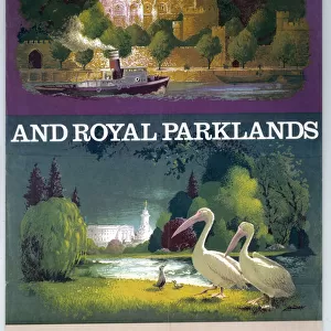 Londons Monuments and Royal Parklands, BR poster