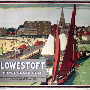 Lowestoft - First Class Golf, LNER poster, 1923-1947
