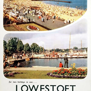 Lowestoft and Oulton Broad, BR (ER) poster, 1959