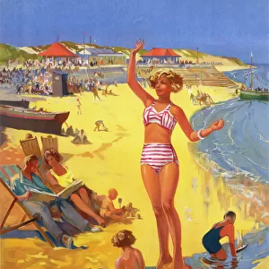 Mablethorpe and Sutton-on-sea, BR poster, c 1950s