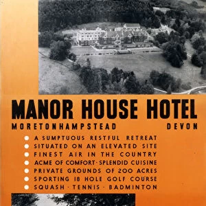 Manor House Hotel, , GWR poster, 1923-1947