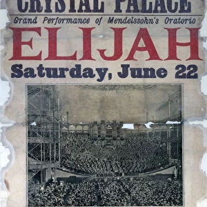 Mendelssohns Oratorio Elijah, poster, 1910