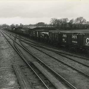 Midlenhall railway sidings at the west end of the goods and coal yard, beyond the goods shed