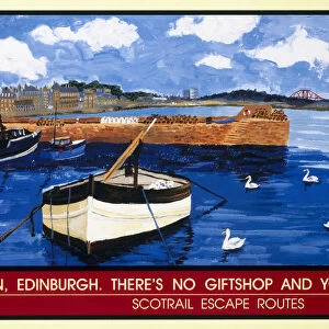 Newhaven, Edinburgh. Theres No Giftshop and You Can t Buy a T-Shirt, Scotrail poster, 1996