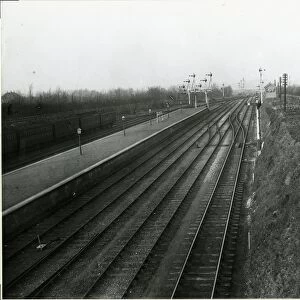 Newmarket Warren Hill station looking east, taken from tunnel mouth. The station