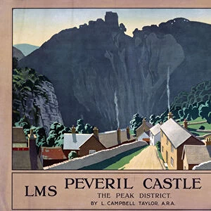 Peveril Castle, LMS poster, 1924