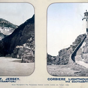 Plemont, and Corbiere Lighthouse, Jersey, 1910s