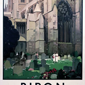 Ripon - Its Quicker by Rail, LNER poster, 1923-1947