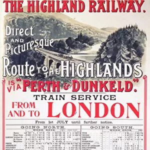 Route to the Highlands, Highland Railway poster, 1905