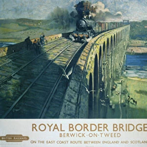The Royal Border Bridge, BR poster, 1948-1965