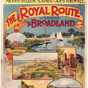 The Royal Route... to Broadland, M & GNR poster, 1923-1935