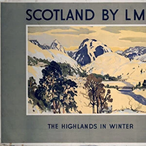 Scotland by LMS - The Highlands in Winter, LMS poster, 1923-1947