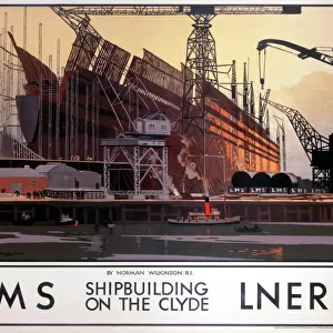Shipbuilding on the Clyde, LNER / LMS poster, 1923-1947