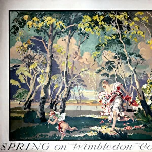 Spring on Wimbledon Common, London Underground poster, 1935