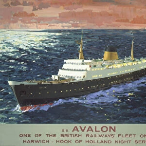 SS Avalon, BR poster, 1950s