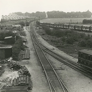 The stub of the old Newmarket line used as a head shunt and for carriage storage