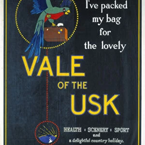 Vale of the Usk, LMS poster, 1923-1947