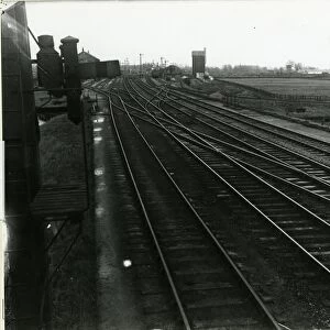 View looking North from Ely Dock Junction box. Line to extreme right to Ely dock