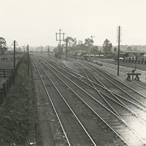 View south of Cambridge station taken from near Hills Road signal box. The LNWR running