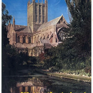 Wells Cathedral - Travel by Train, BR poster, 1961
