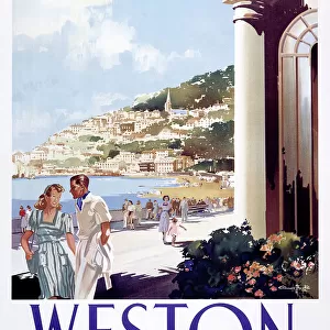 Weston-super-Mare, GWR / LMS poster, 1946