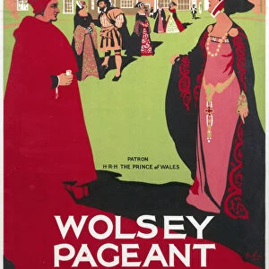 Wolsey Pageant, Ipswich, June 23-28, LNER poster, 1923-1947