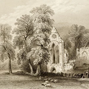 Wales scenery, 19th century engraving