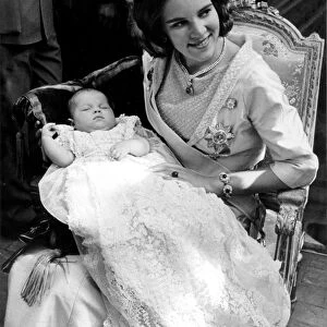 Queen Anna Maria and the royal baby Alexia 21st September 1965