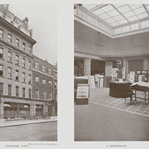 55, Berners Street, London, Exterior View, A Showroom (b / w photo)