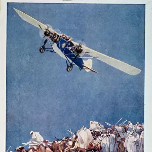 Advertising poster for North Africa airlines for Libya, an italian colony, 1932