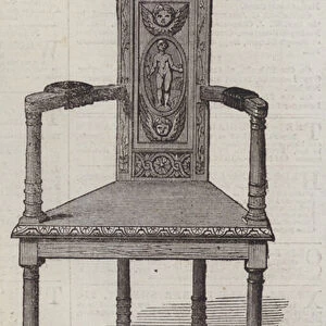 Alexander Popes Chair (engraving)