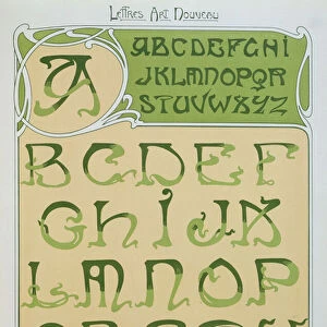 Art Nouveau Alphabet. 1903 (colour litho)