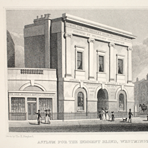 Asylum for the Indigent Blind, Westminster Road, from London and it