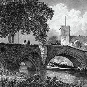 Aylesford Church and Bridge, engraved by B. Winkles, published 1829 (engraving)