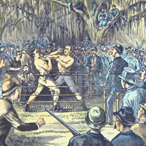 The last bare knuckle boxing championship fight in 1889, John L. Sullivan v