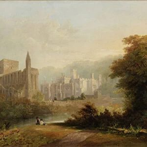 Brinkburn Grange and the Ruins of Brinkburn Priory, 1834 (oil on canvas)
