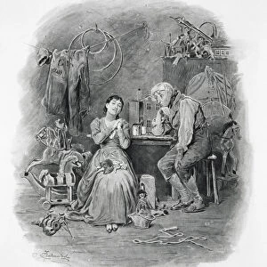 Caleb Plummer and his blind daughter, from Charles Dickens