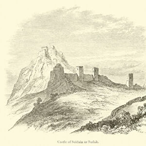 Castle of Soldaia or Sudak (engraving)