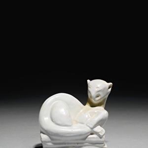 Cat, c. 1913 (moulded earthenware with ceramic glaze)