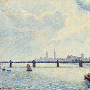 Charing Cross Bridge, London, 1890 (oil on canvas)