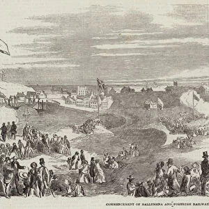 Commencement of Ballymena and Portrush Railway (engraving)
