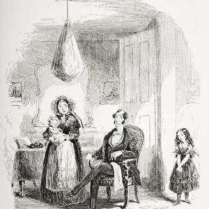 The Dombey Family, illustration from Dombey and Son by Charles Dickens