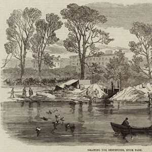 Draining the Serpentine, Hyde Park (engraving)