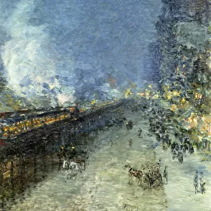 The El, New York, 1894 (oil on canvas)