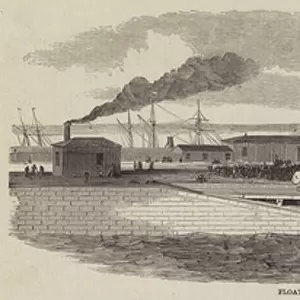Floating Railway across the Forth, between Granton and Burntisland (engraving)