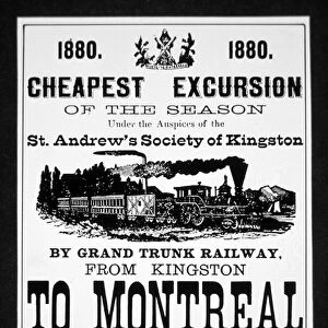 Grand Trunk Railway Poster, 1880 (engraving)