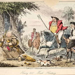 Henry VIII Monk-Hunting, from The Comic History of England, pub