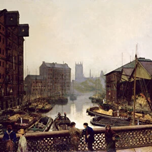 Leeds Bridge, 1880 (oil on canvas)